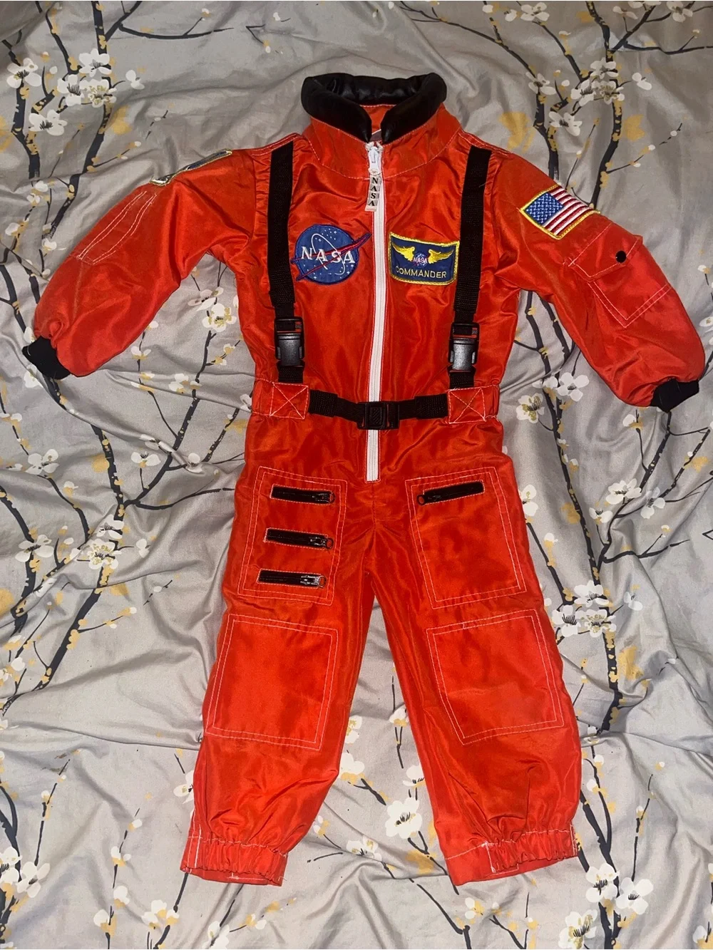 Kids' Orange NASA Astronaut Commander Jumpsuit